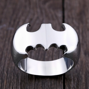 Wholesale Stainless Steel Bat Mens Rings