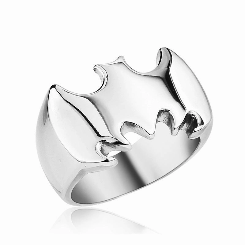 Wholesale Stainless Steel Bat Mens Rings