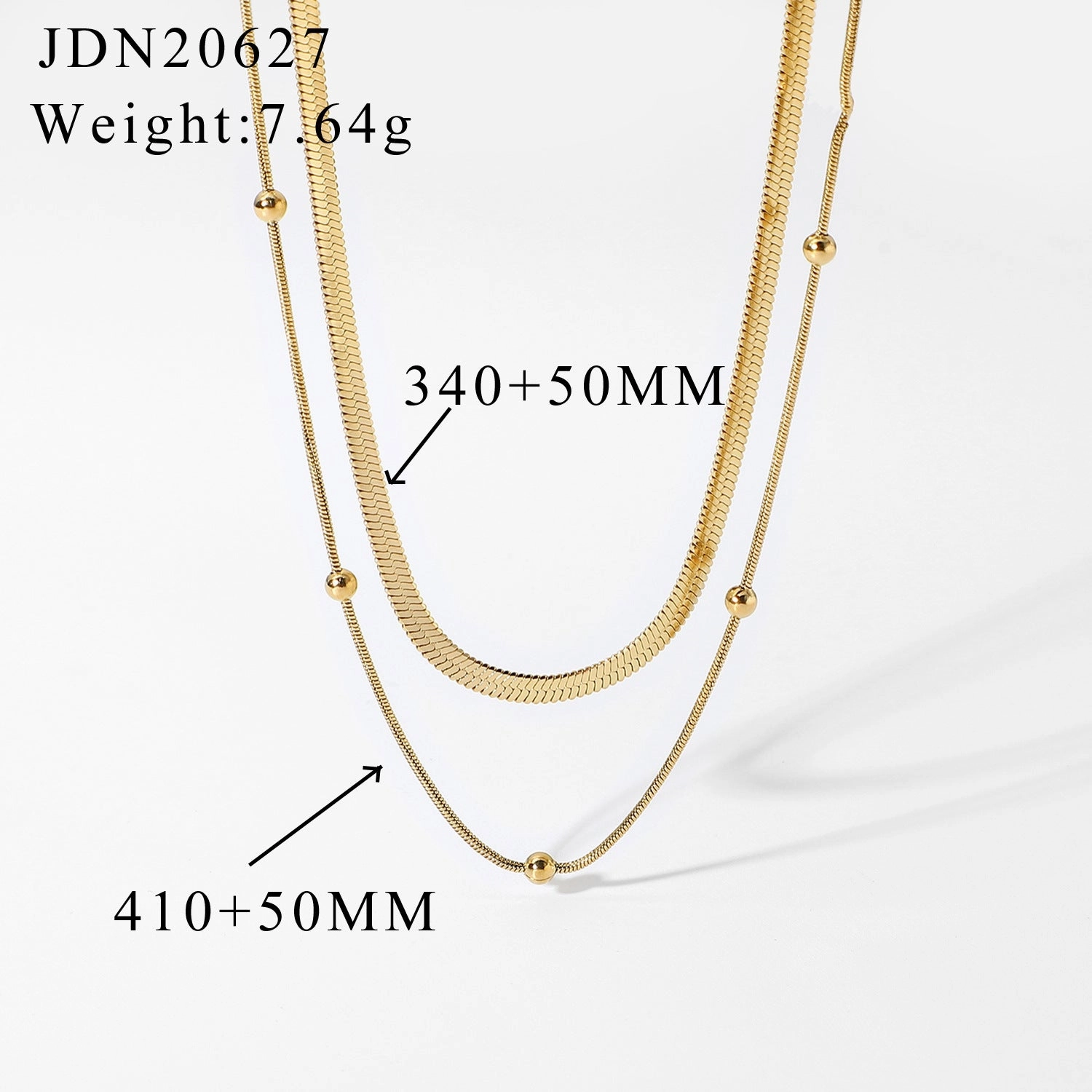 Wholesale Stainless Steel Beads Snake Necklaces
