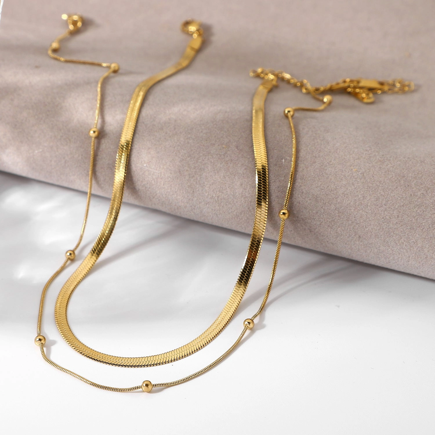 Wholesale Stainless Steel Beads Snake Necklaces