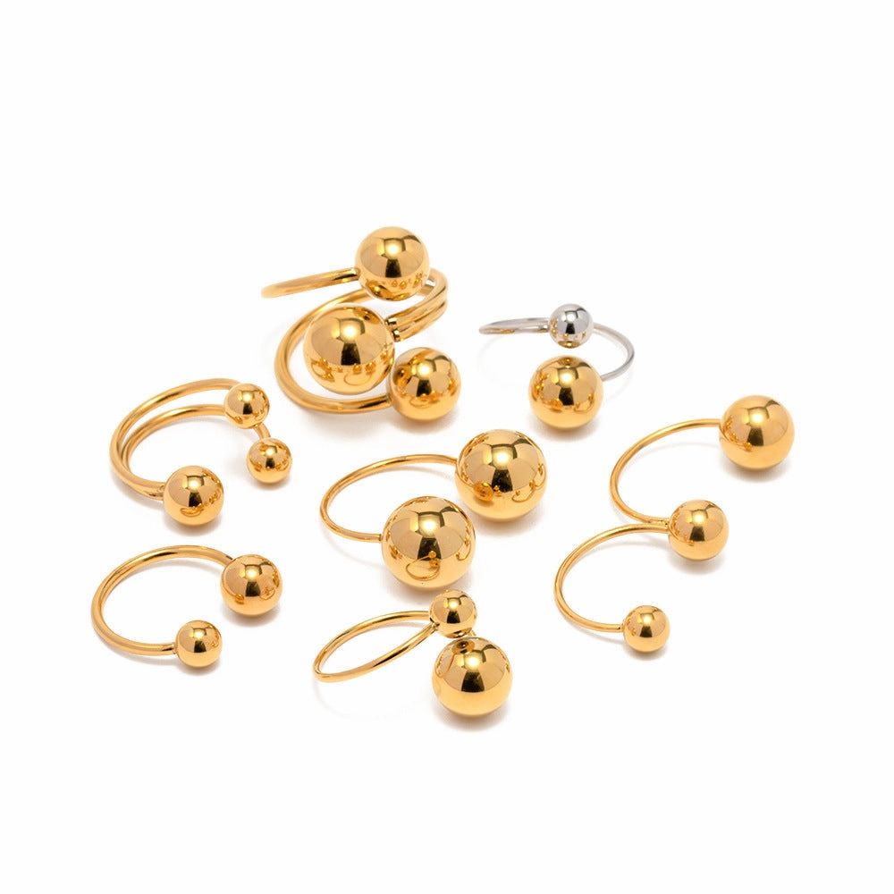 Wholesale Stainless Steel Big and Small Ball Rings