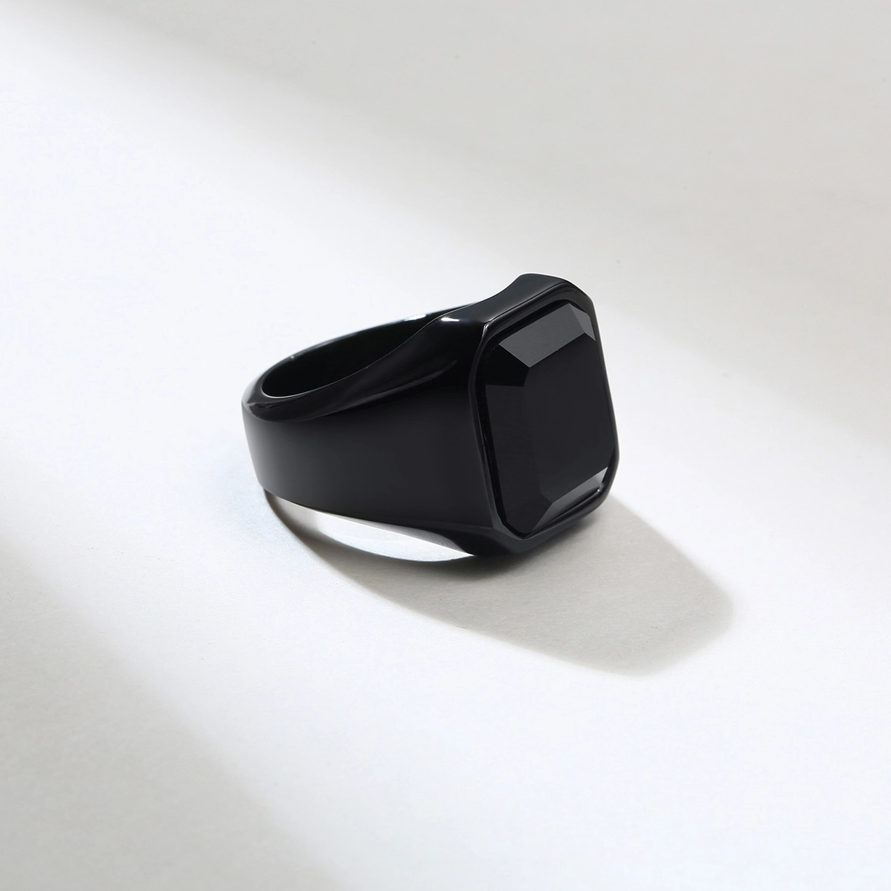 Wholesale Stainless Steel Black Onyx Rings