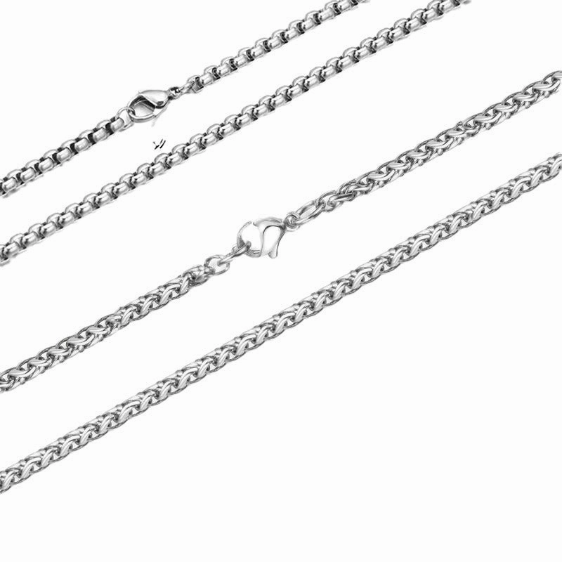 Wholesale stainless steel chain men's Joker DIY clavicle chain pendant accessories