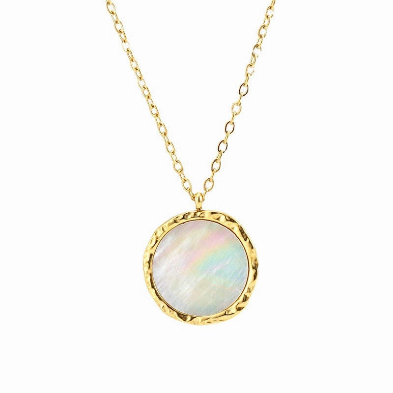 Wholesale Stainless Steel Circular Shell Necklaces