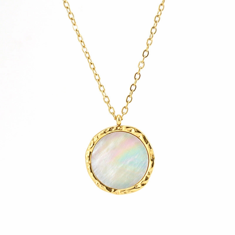 Wholesale Stainless Steel Circular Shell Necklaces
