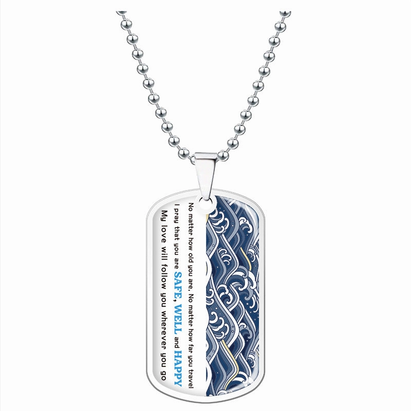 Wholesale Stainless Steel Color Printing Titanium Steel Necklaces