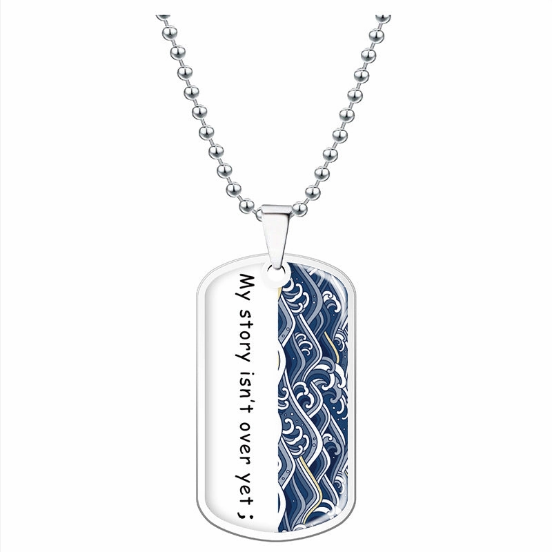 Wholesale Stainless Steel Color Printing Titanium Steel Necklaces