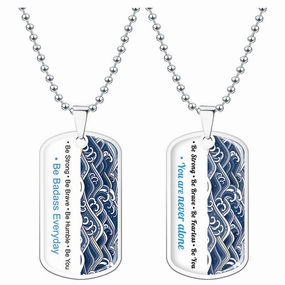 Wholesale Stainless Steel Color Printing Titanium Steel Necklaces