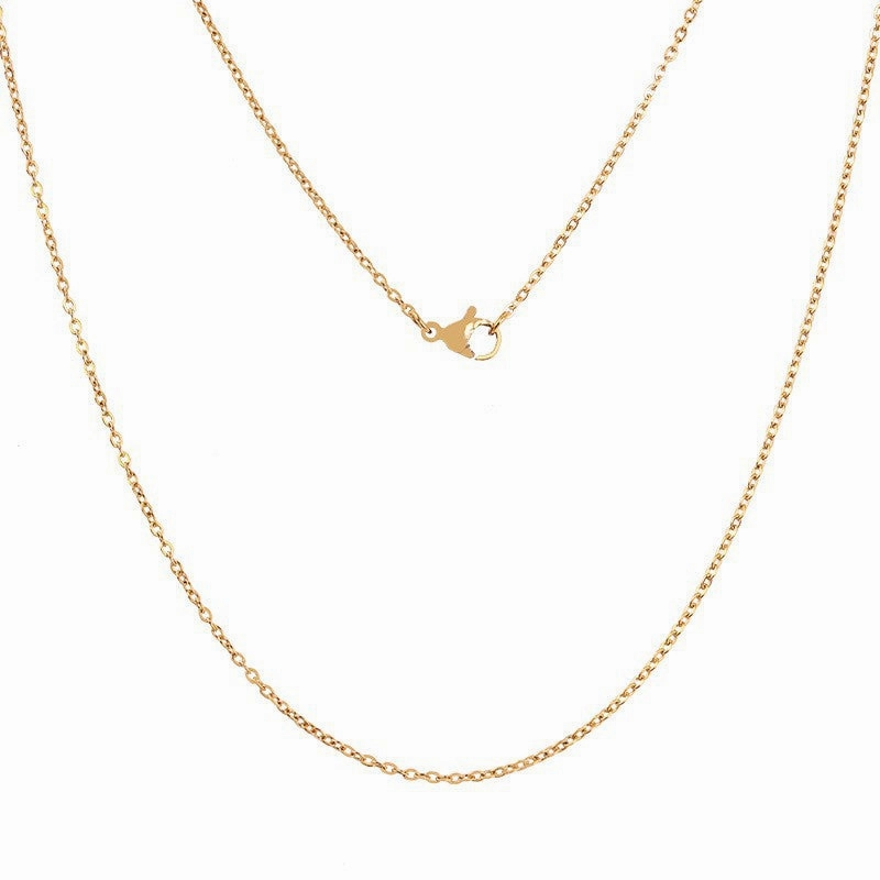 Wholesale Stainless Steel Cross Fine Chain Handmade DIY Titanium Steel Necklaces
