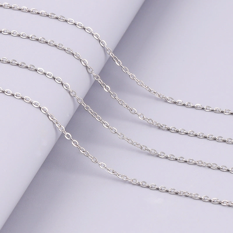 Wholesale Stainless Steel Cross Fine Chain Handmade DIY Titanium Steel Necklaces