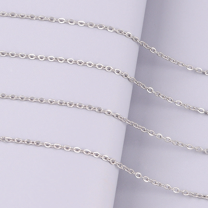 Wholesale Stainless Steel Cross Fine Chain Handmade DIY Titanium Steel Necklaces