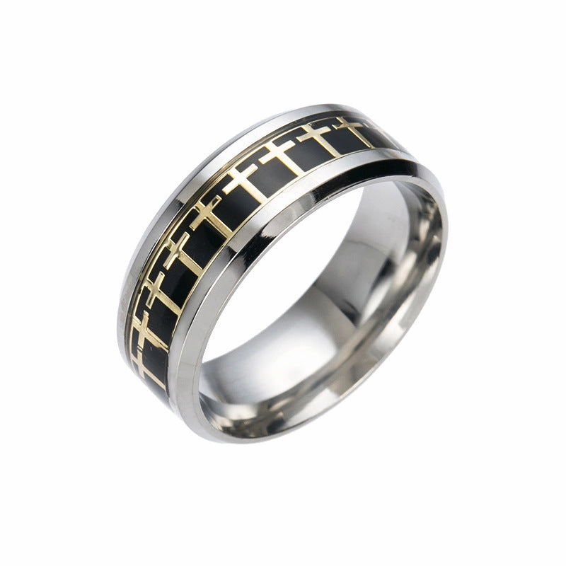 Wholesale Stainless Steel Cross Men's Rings