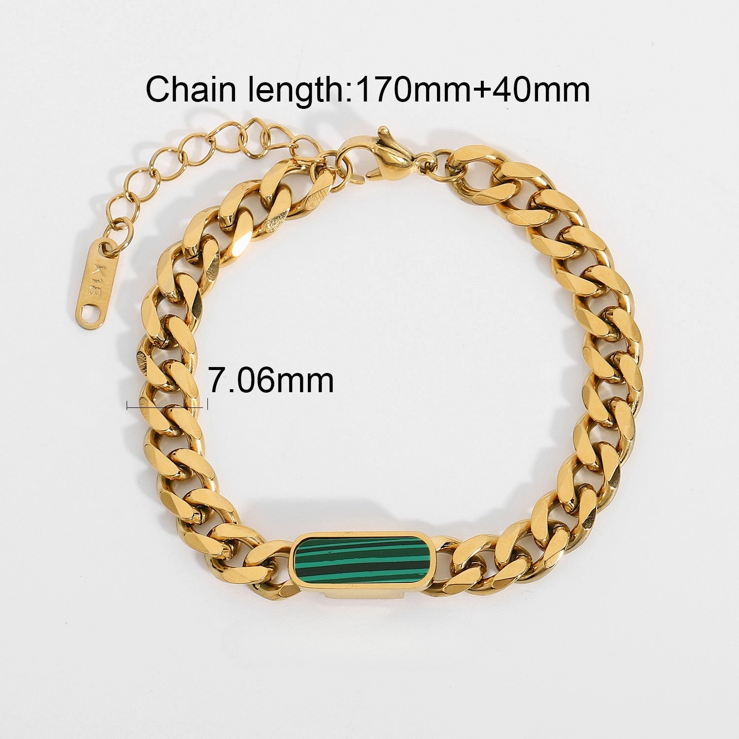 Wholesale Stainless Steel Cuban Chain Titanium Steel Gold Plated 18K Bracelet