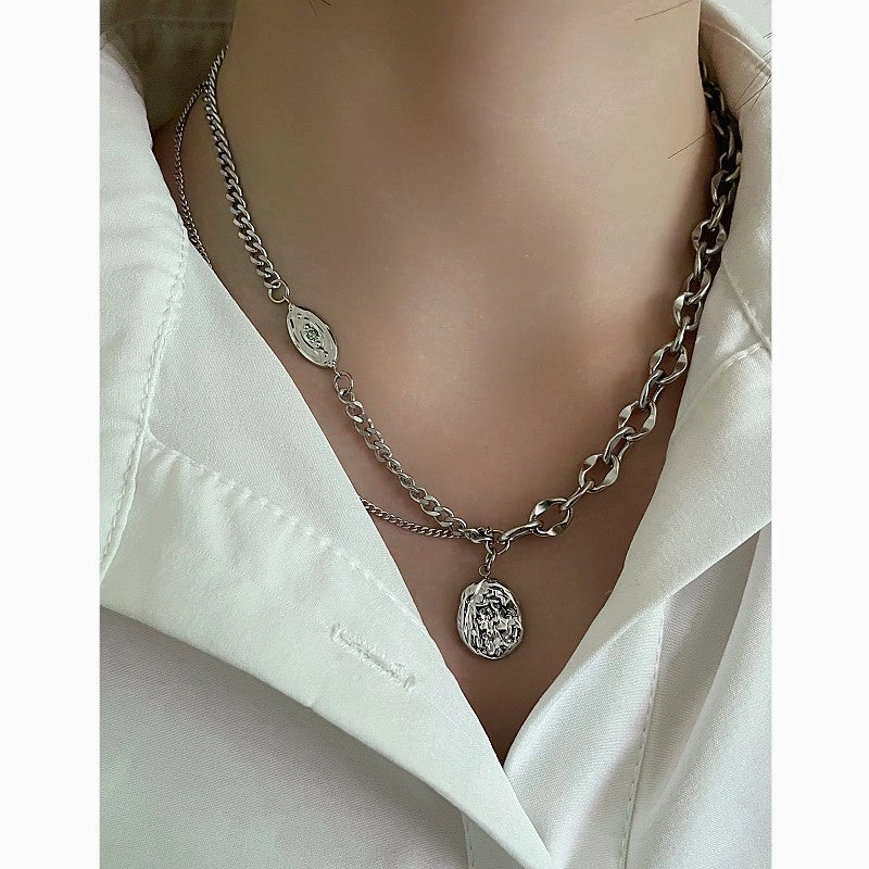 Wholesale Stainless Steel Double-layer Necklace