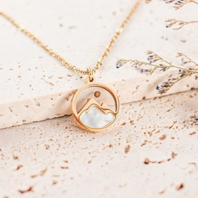 Wholesale Stainless Steel Faith Mountain Mustard Seed Necklaces