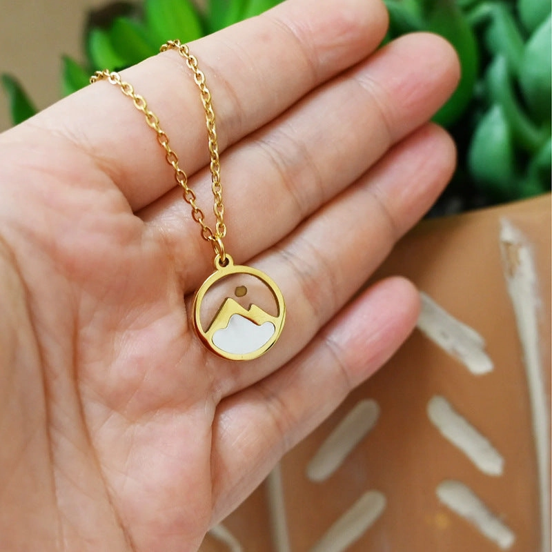Wholesale Stainless Steel Faith Mountain Mustard Seed Necklaces