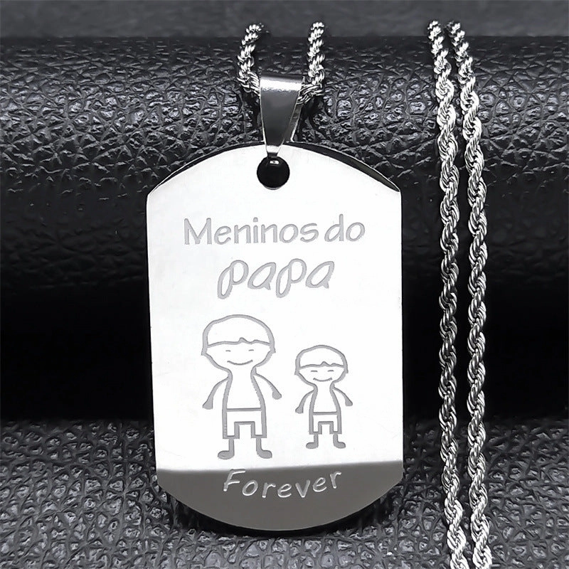 Wholesale Stainless Steel Family Necklaces