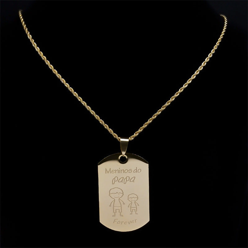 Wholesale Stainless Steel Family Necklaces