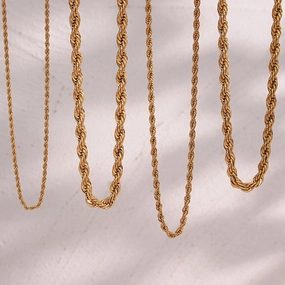 Wholesale Stainless Steel Fried Dough Twists Chain Necklace