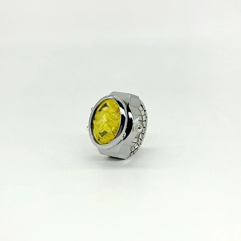 Wholesale Stainless Steel Gem Flower Ring Watch