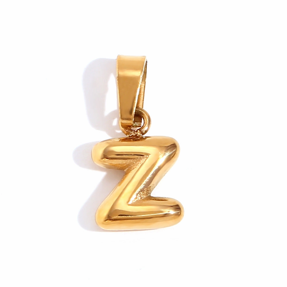 Wholesale Stainless Steel Gold Mini Bubble Letter Pendant