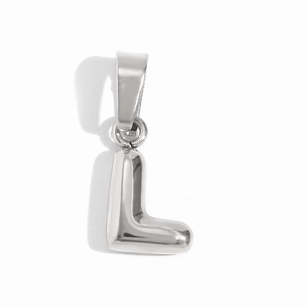 Wholesale Stainless Steel Gold Mini Bubble Letter Pendant