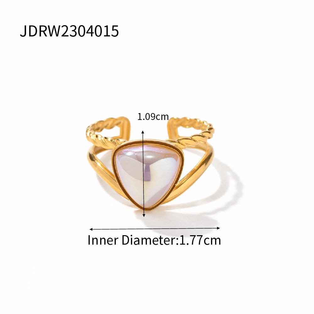 Wholesale Stainless Steel Gold-plated Magic Mermaid Bead Ring