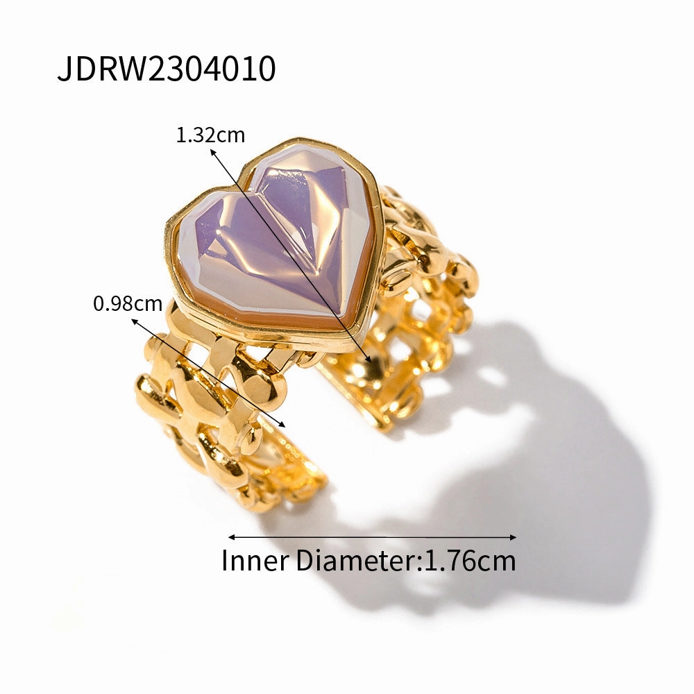Wholesale Stainless Steel Gold-plated Magic Mermaid Bead Ring