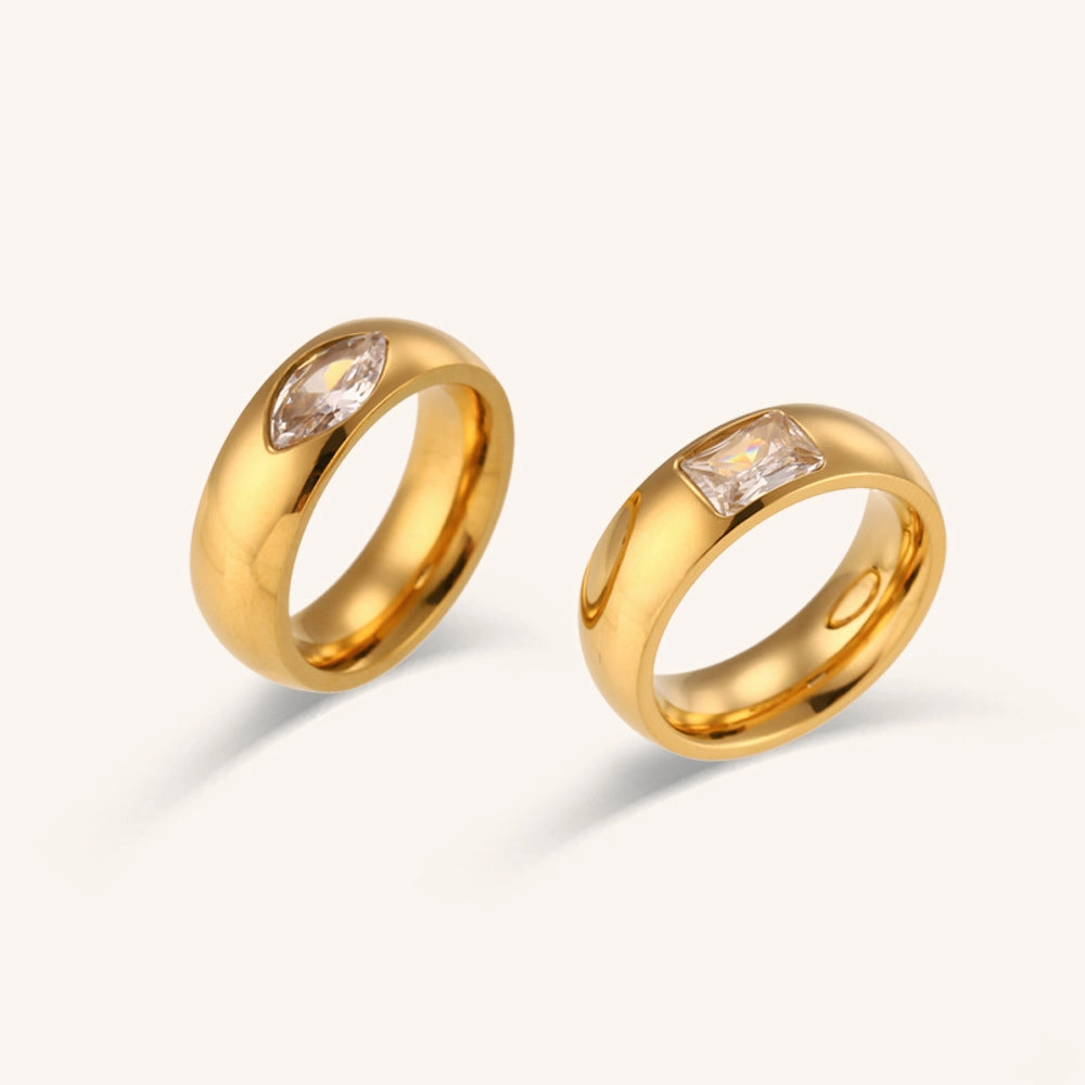 Wholesale Stainless Steel Gold Plated Ring