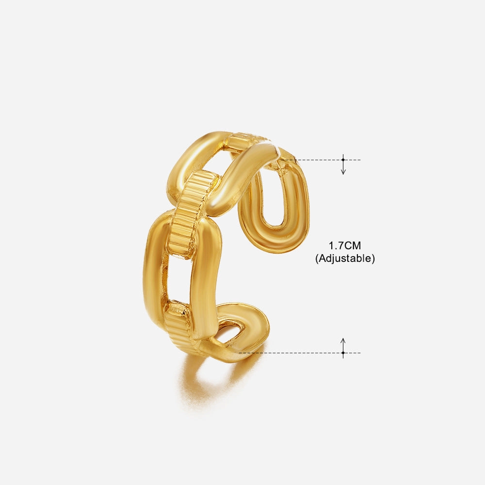 Wholesale Stainless Steel Gold-plated Star Moon Rings