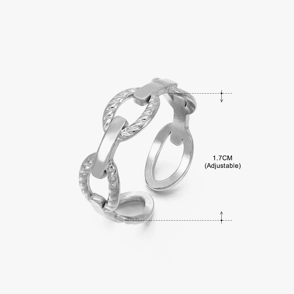 Wholesale Stainless Steel Gold-plated Star Moon Rings