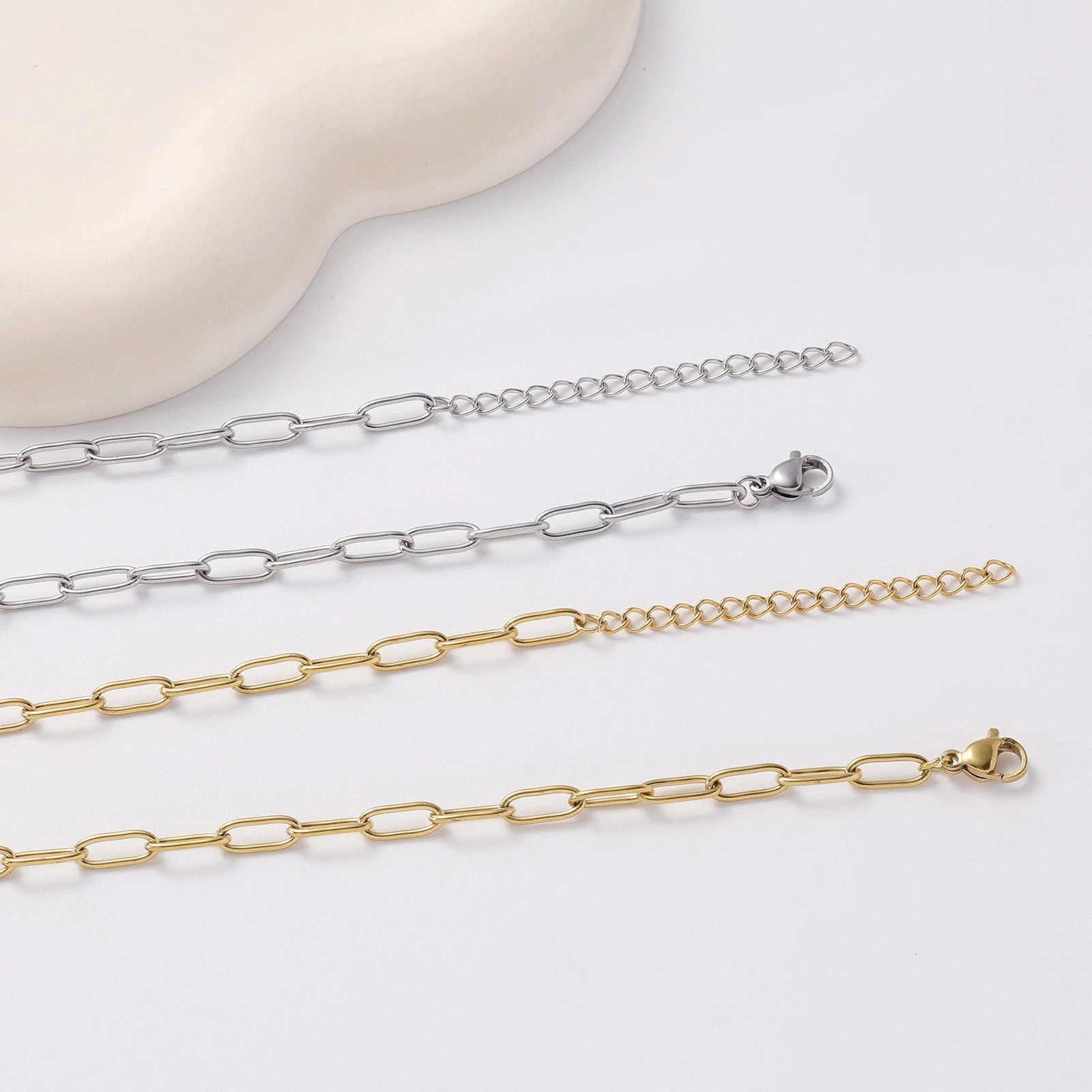 Wholesale Stainless steel gold-plated titanium steel chain