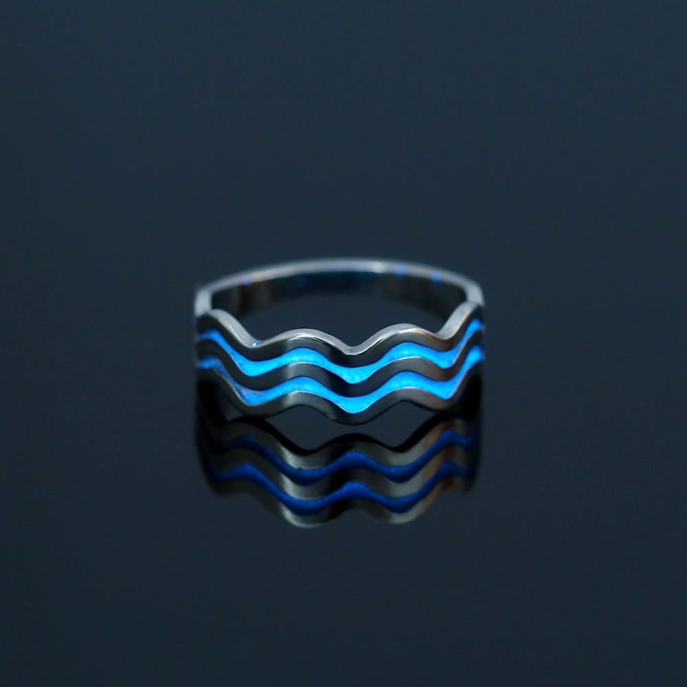 Wholesale Stainless Steel Heart Butterfly Luminous Rings