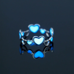 Wholesale Stainless Steel Heart Butterfly Luminous Rings