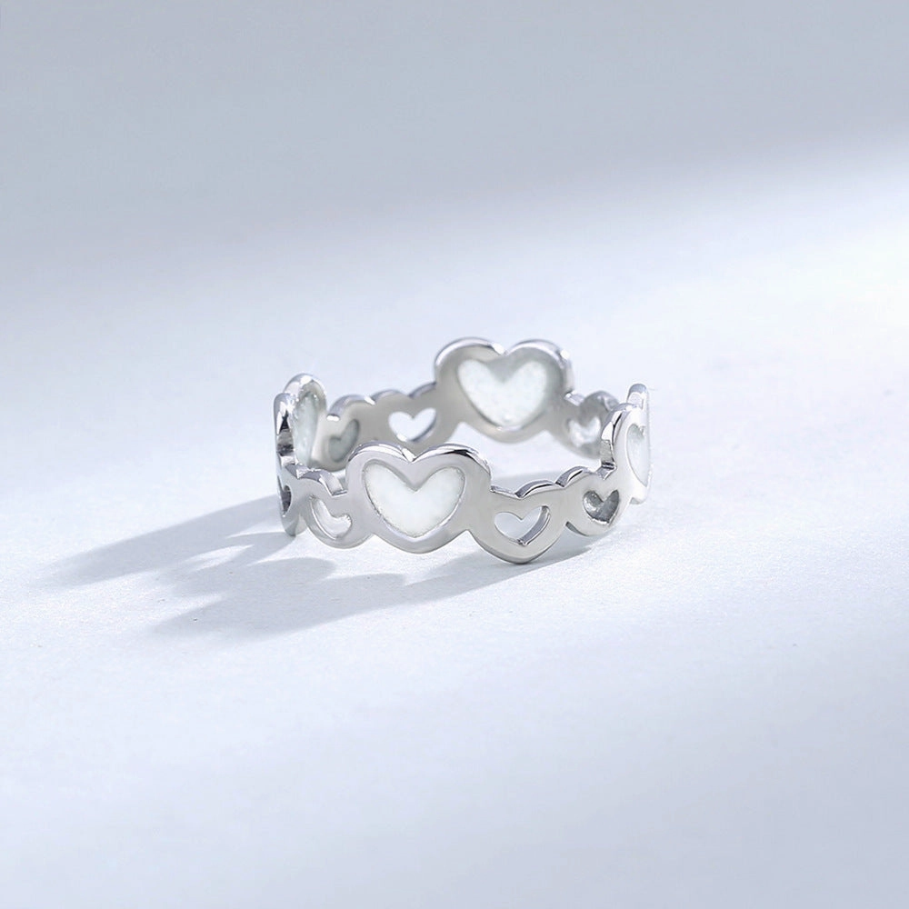 Wholesale Stainless Steel Heart Butterfly Luminous Rings