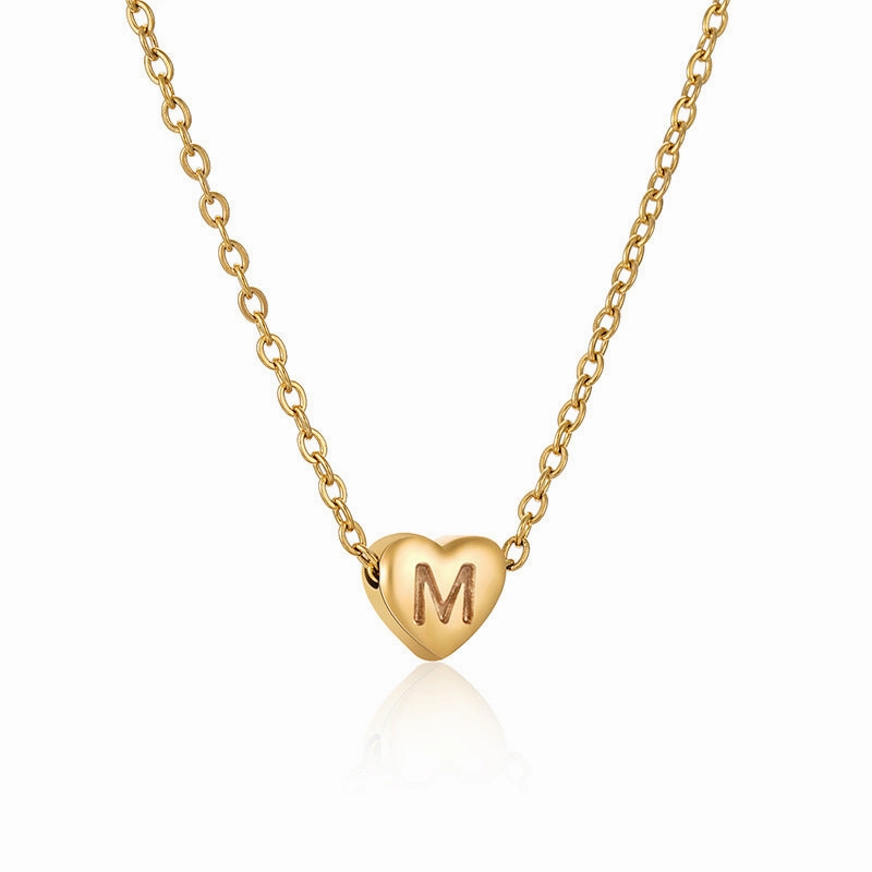 Wholesale Stainless Steel Heart Gold Plated Necklaces
