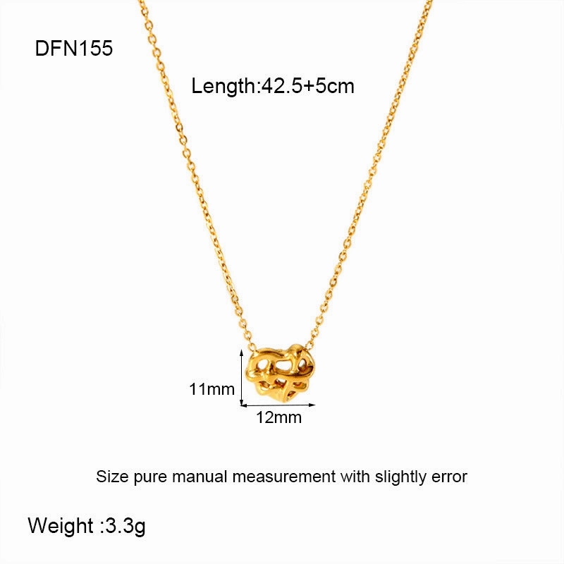 Wholesale stainless steel heart shell palm tree geometric pendant necklace
