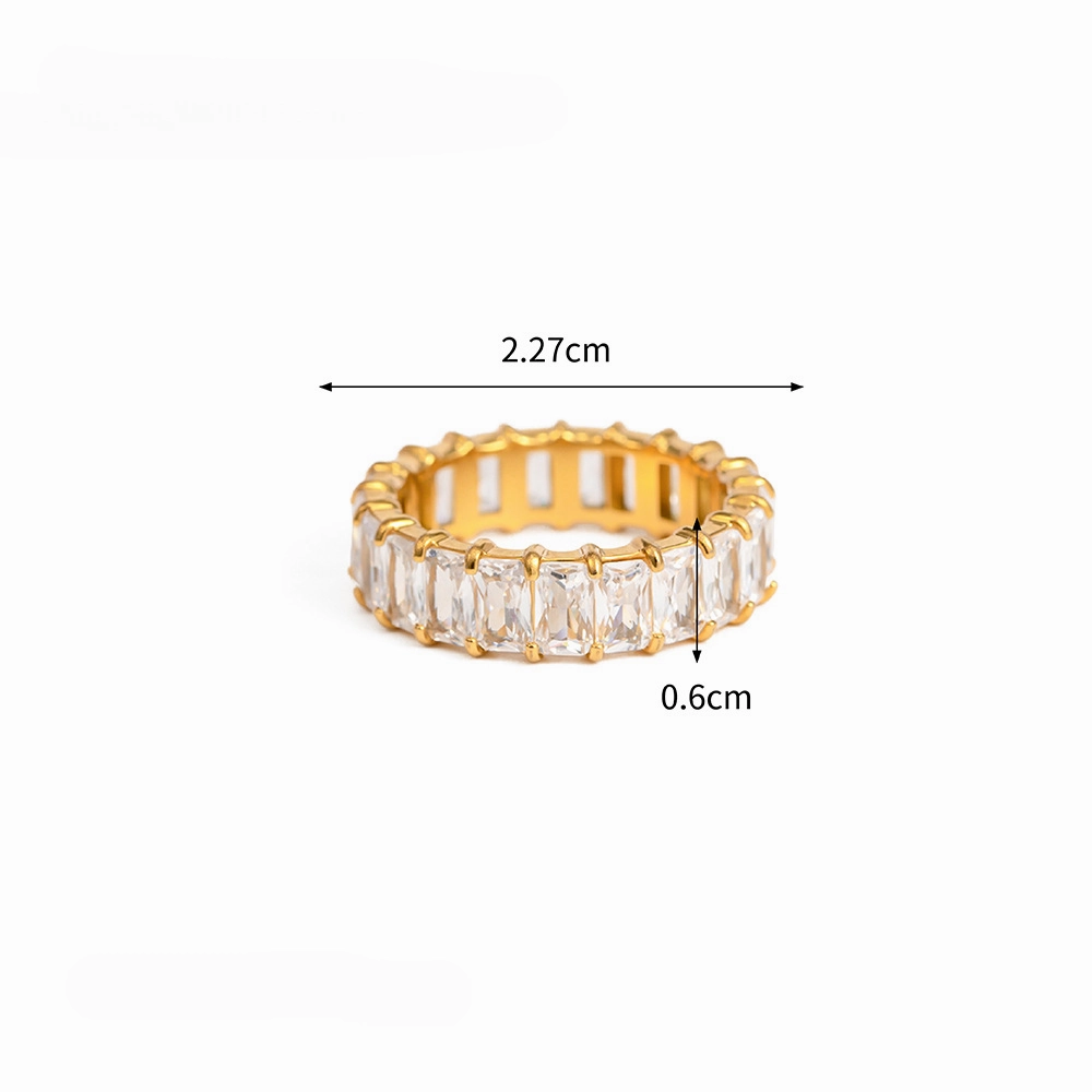 Wholesale Stainless Steel Inlaid Zircon Rings
