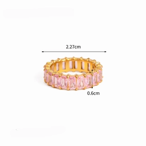 Wholesale Stainless Steel Inlaid Zircon Rings
