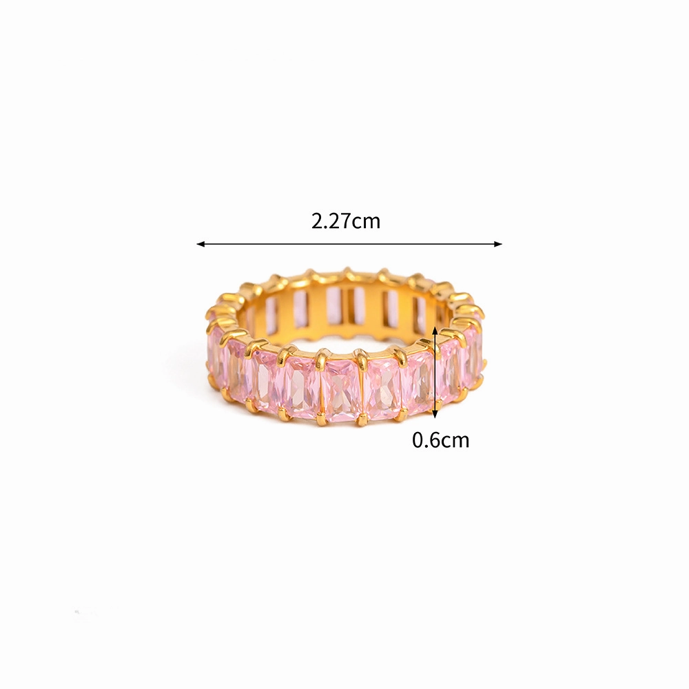 Wholesale Stainless Steel Inlaid Zircon Rings