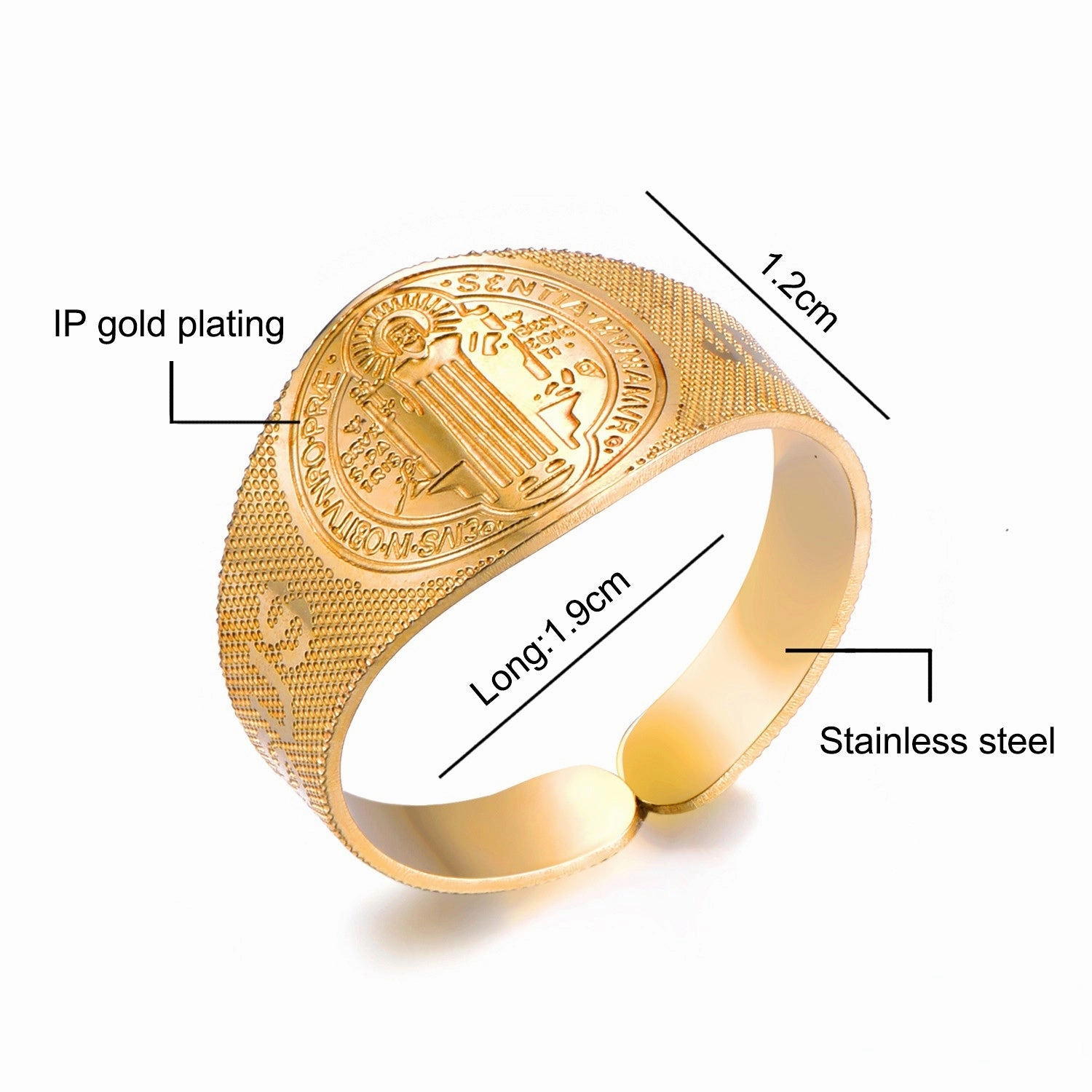 Wholesale Stainless Steel Jesus Ring