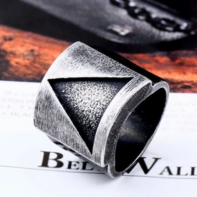 Wholesale Stainless Steel Mens Triangle Rings