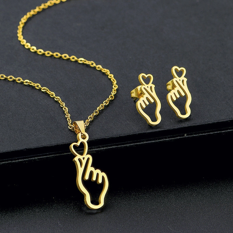 Wholesale Stainless Steel Necklace and Earrings Set