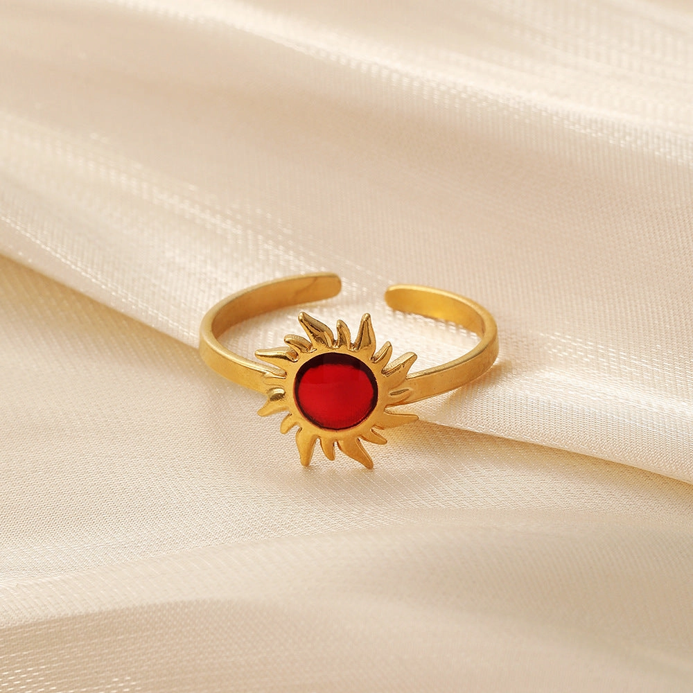 Wholesale Stainless Steel Open Red Sun Drip Oil Ring