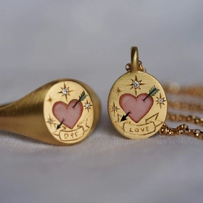 Wholesale Stainless Steel Painted Flower Heart Pendant Necklaces