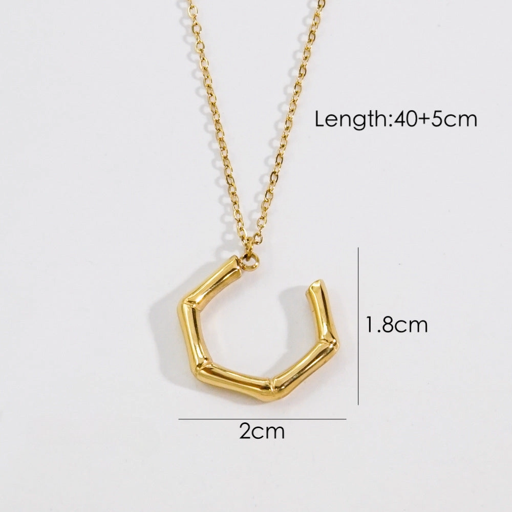 Wholesale Stainless Steel Rhodochrosite Tianhe Stone White Shell Green Diamond Inlaid Necklaces