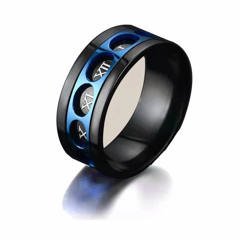 Wholesale Stainless Steel Roman Numeral Ring