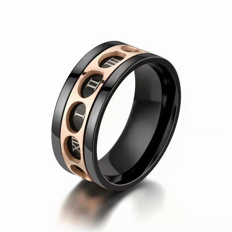 Wholesale Stainless Steel Roman Numeral Ring