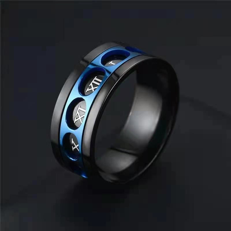 Wholesale Stainless Steel Roman Numeral Ring