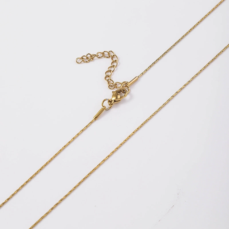 Wholesale Stainless Steel Side Chain Hammer Round Non Fading Titanium Steel Necklaces
